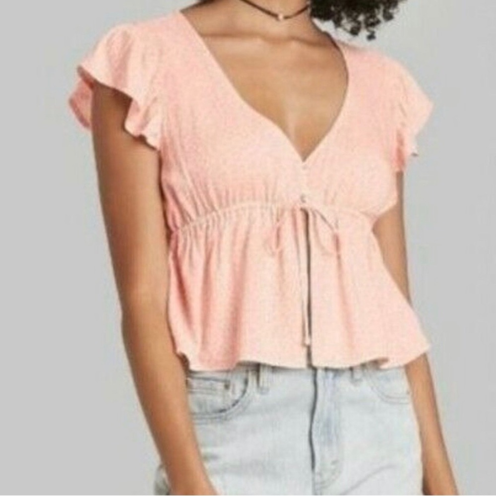 Lightweight floral peplum blouse, size XXL